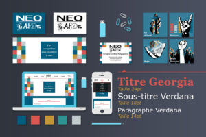 mockup identité visuelle Néo-Garde